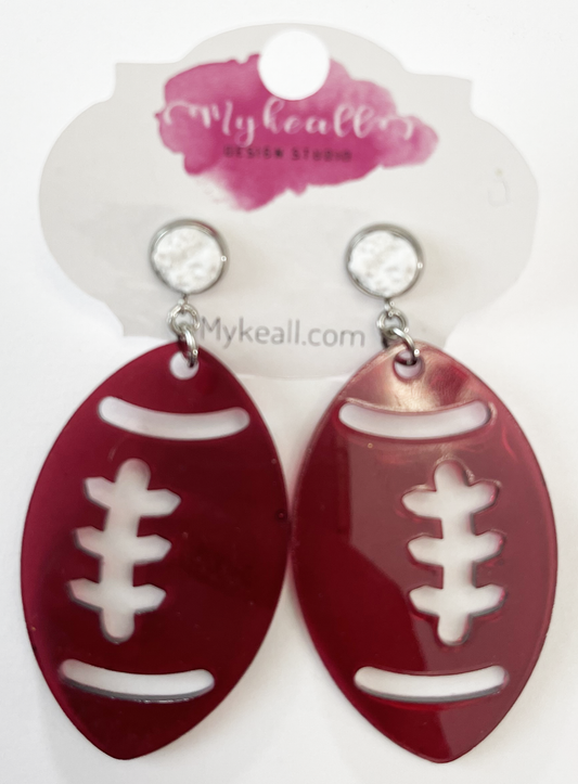 Maroon Earrings - 4