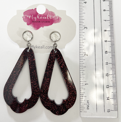 Maroon Earrings - 5