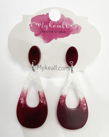 Maroon Earrings - 15