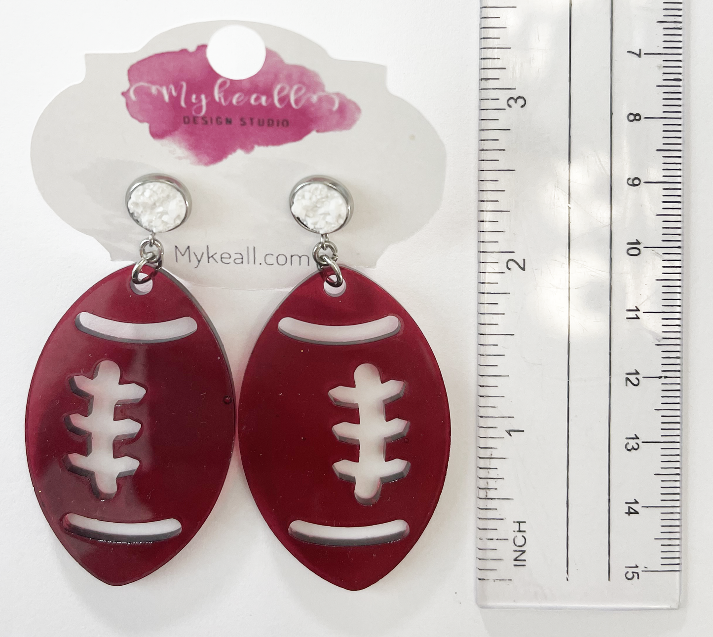 Maroon Earrings - 4