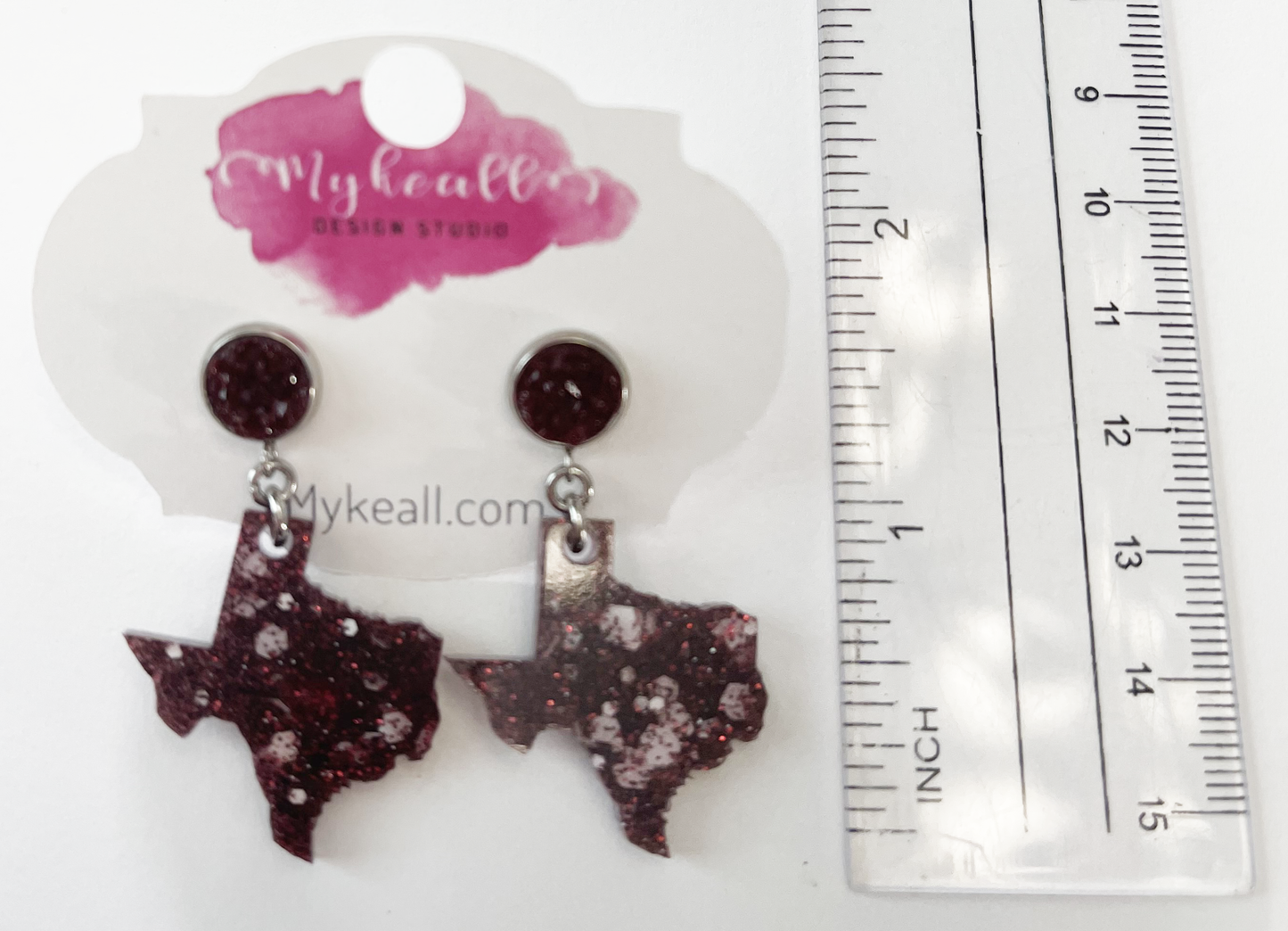 Maroon Earrings - 3