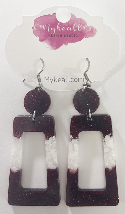 Maroon Earrings - 16