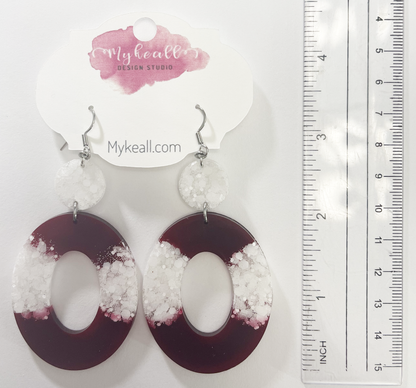 Maroon Earrings - 17