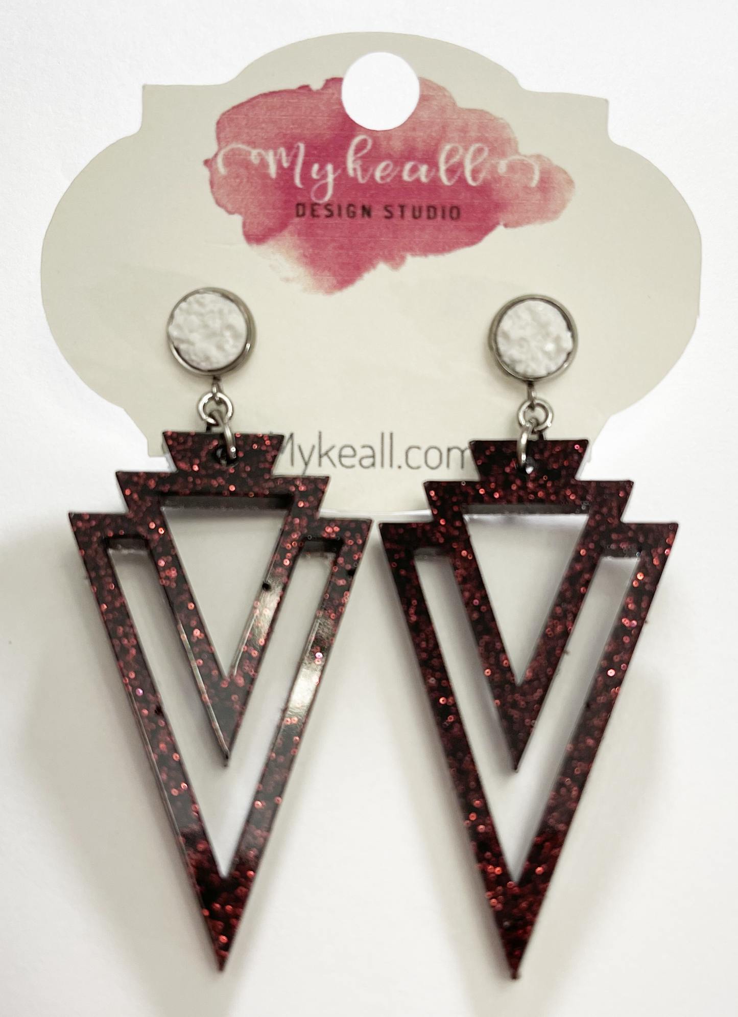 Maroon Earrings - 8