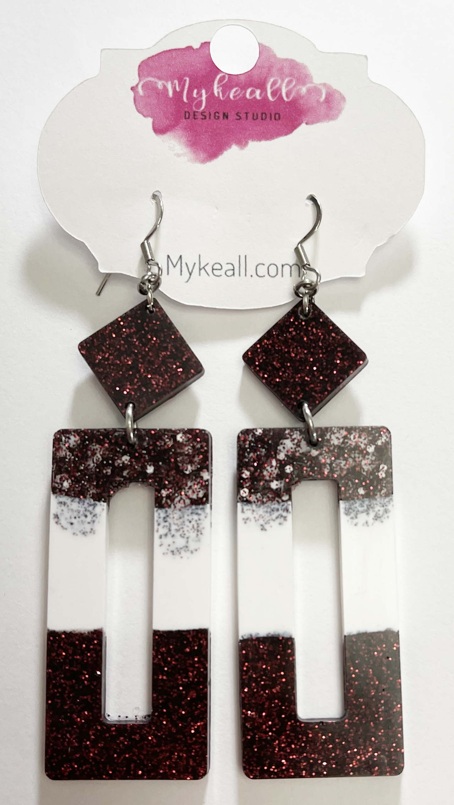 Maroon Earrings - 9