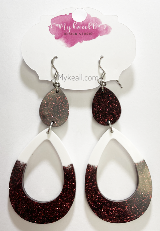 Maroon Earrings - 10