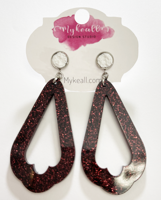 Maroon Earrings - 5