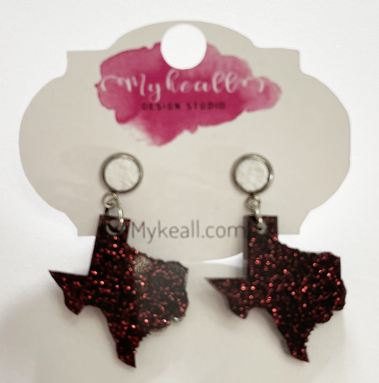 Maroon Earrings - 11