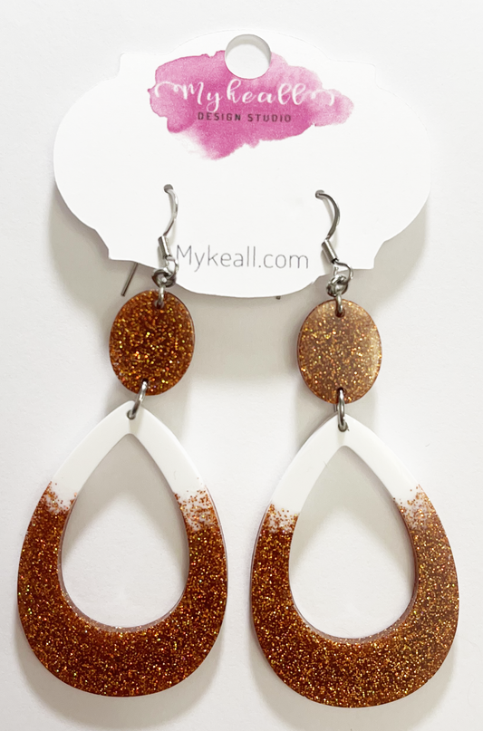 Burnt Orange Earrings - 6