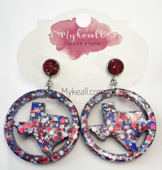 Red White Blue Earrings - 4