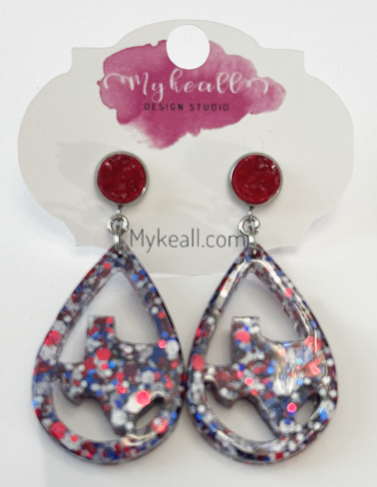 Red White Blue Earrings - 2