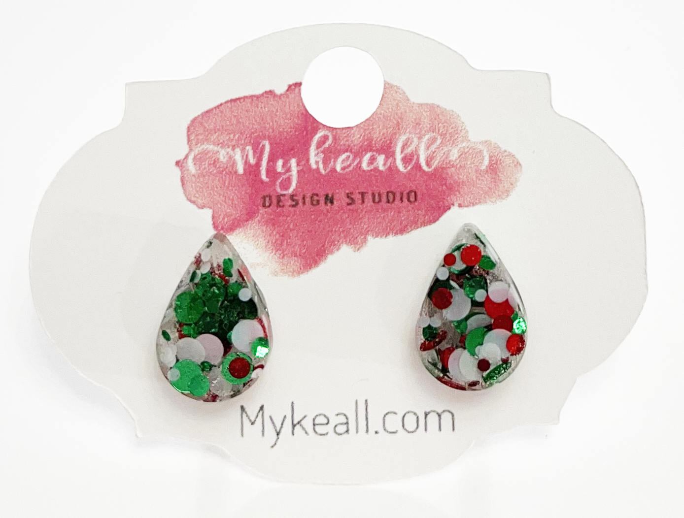 Christmas Stud Earrings - Teardrop