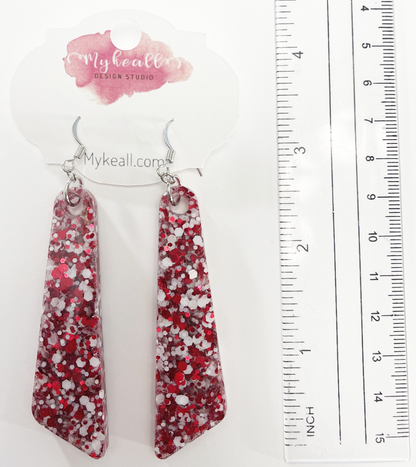 Christmas Earrings - Red & White 2