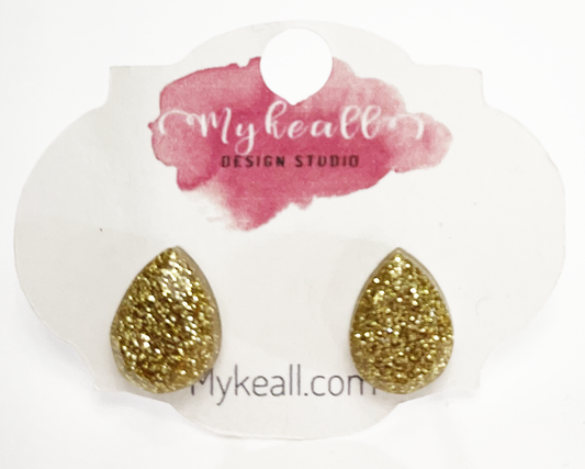 Studs - Faceted Teardrop 3