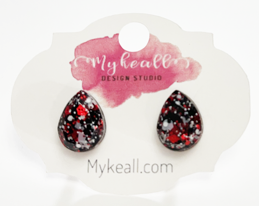 Studs - Faceted Teardrop 2