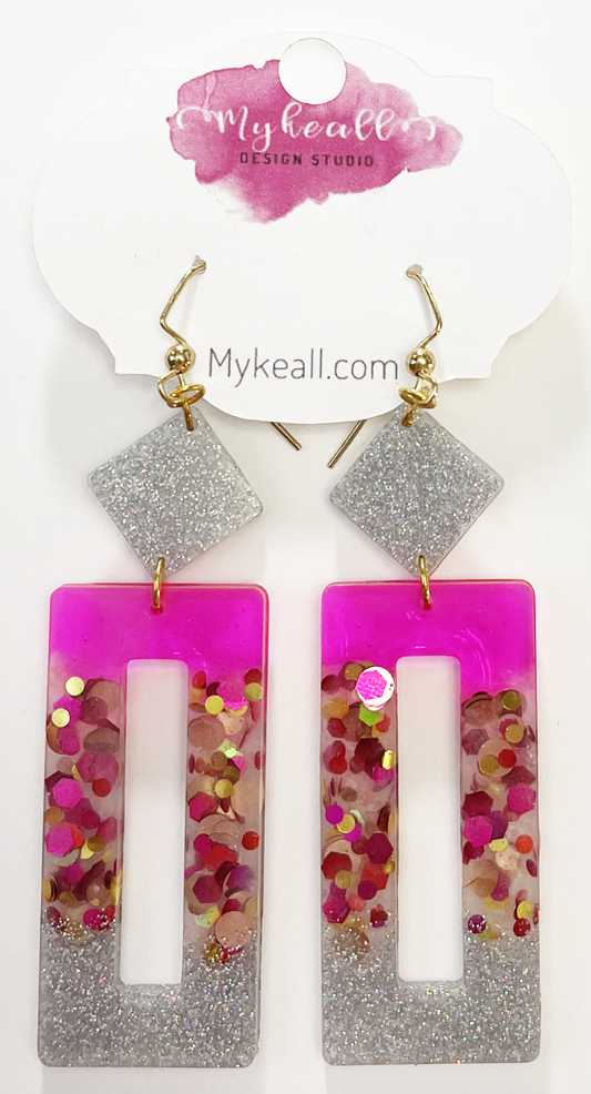 Pink/Gold Earrings - 20