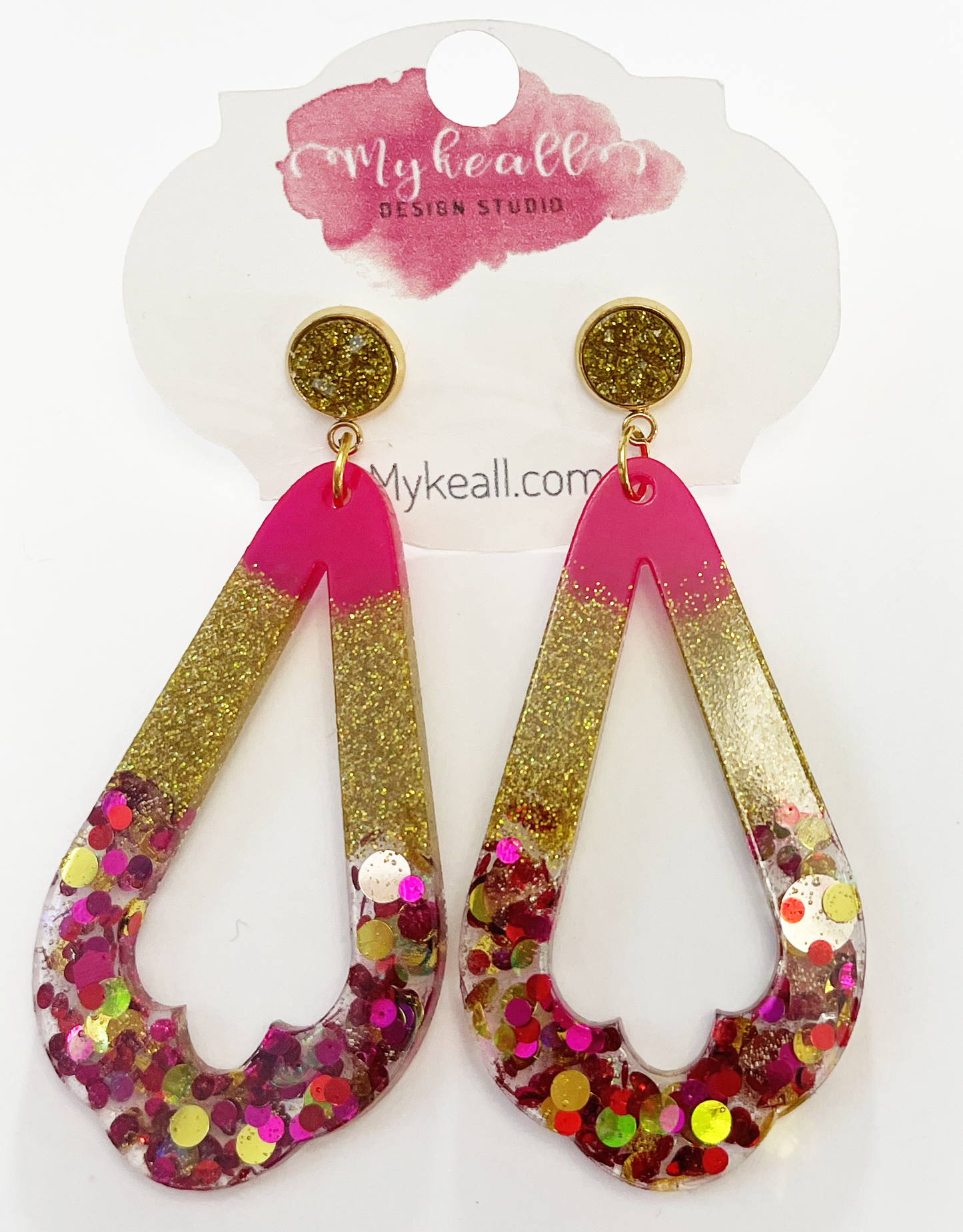 Pink/Gold Earrings - 26