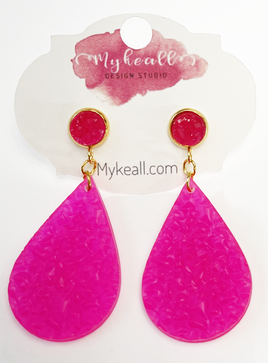 Pink/Gold Earrings - 28