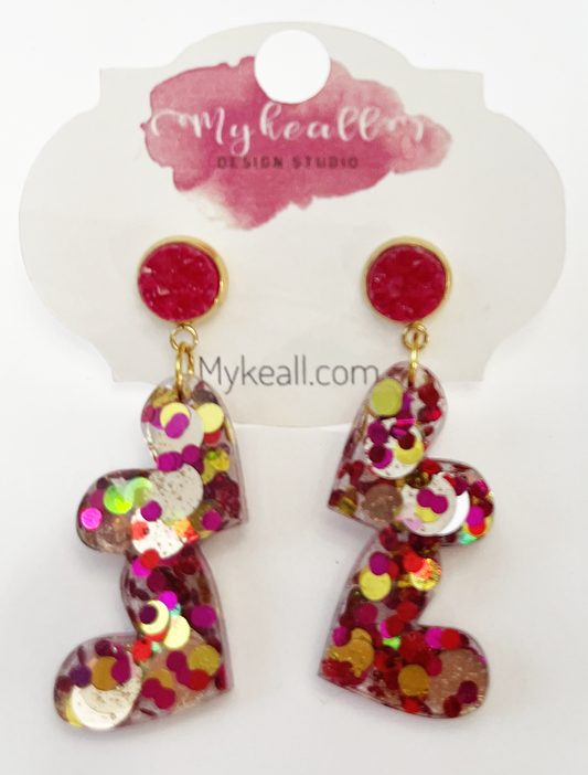 Pink/Gold Earrings - 29