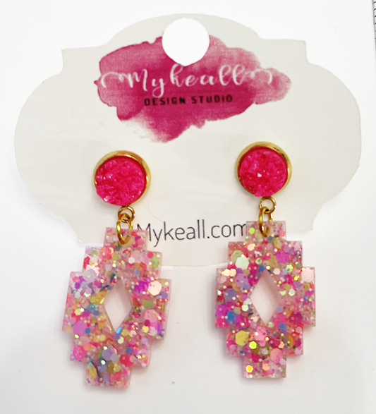 Pink/Gold Earrings - 31