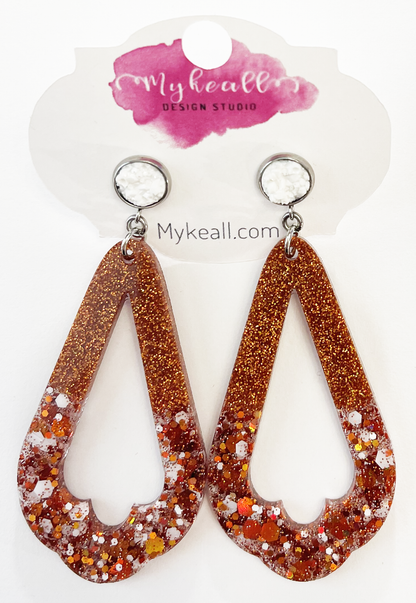 Burnt Orange Earrings - 14