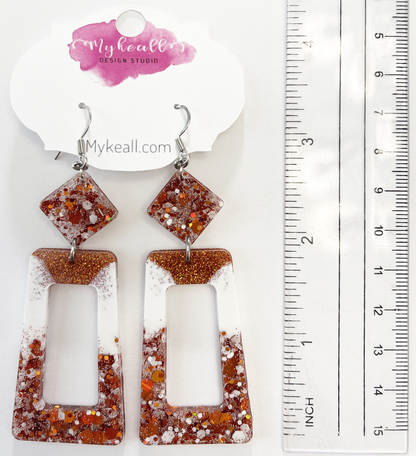 Burnt Orange Earrings - 17