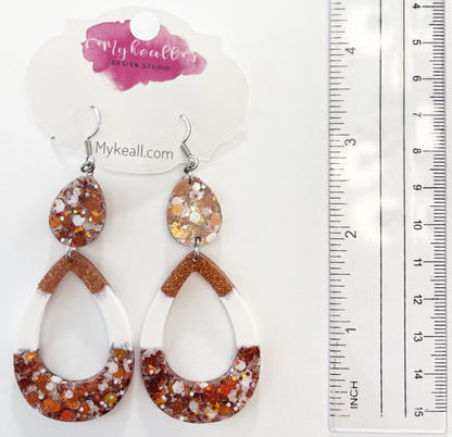 Burnt Orange Earrings - 16