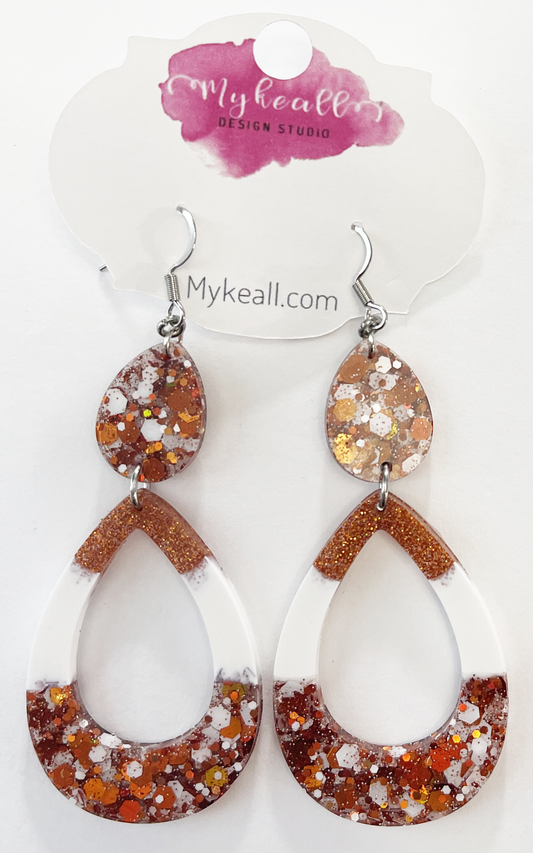 Burnt Orange Earrings - 16