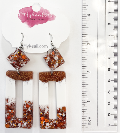 Burnt Orange Earrings - 15