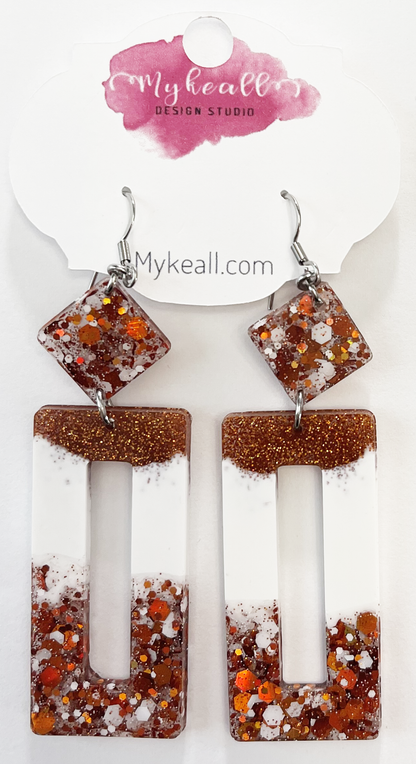 Burnt Orange Earrings - 15