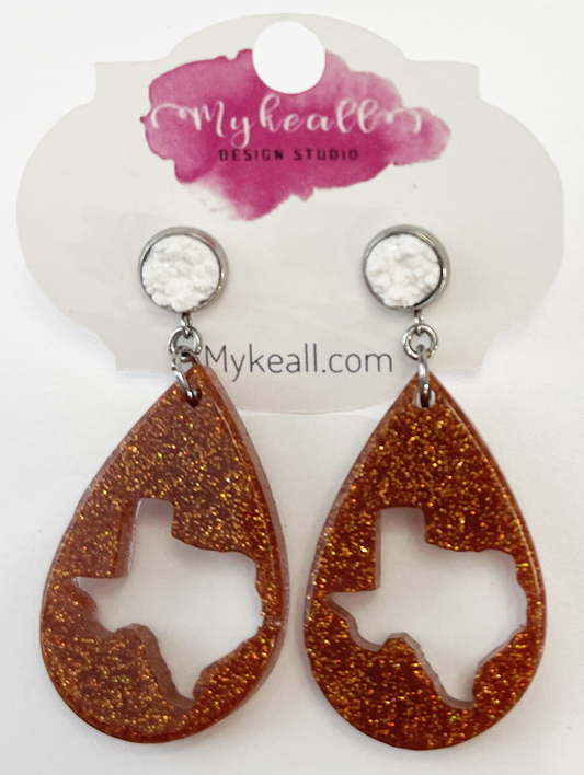 Burnt Orange Earrings - 12