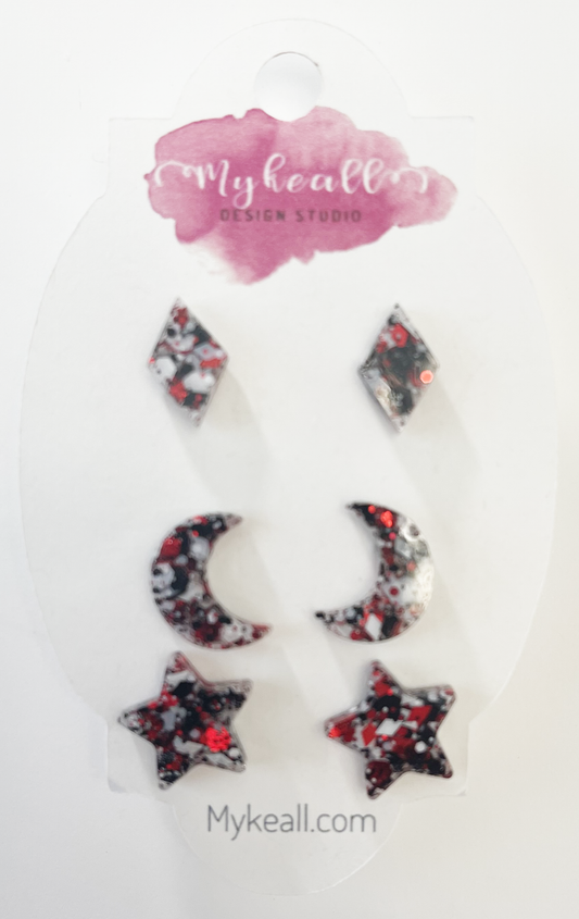 Argyle Earrings Set - 6