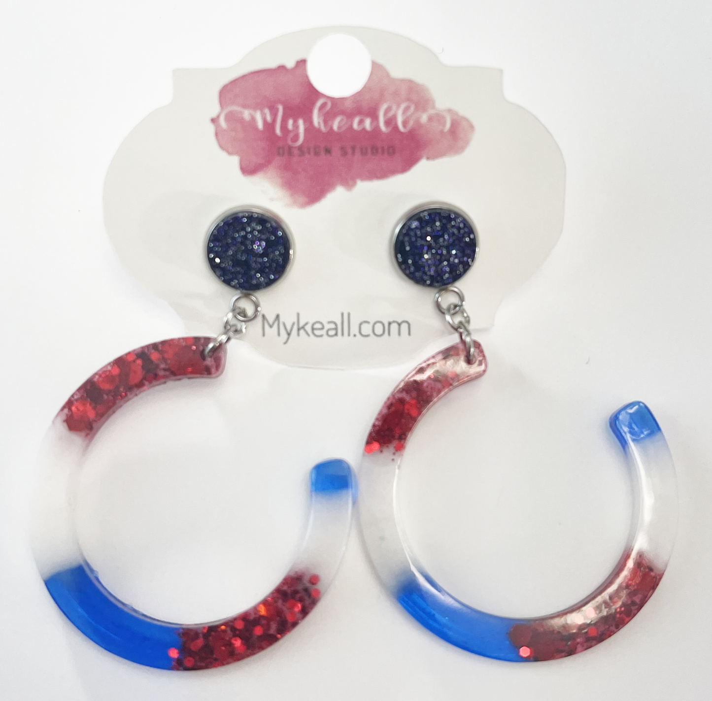 Red White Blue Earrings - 8