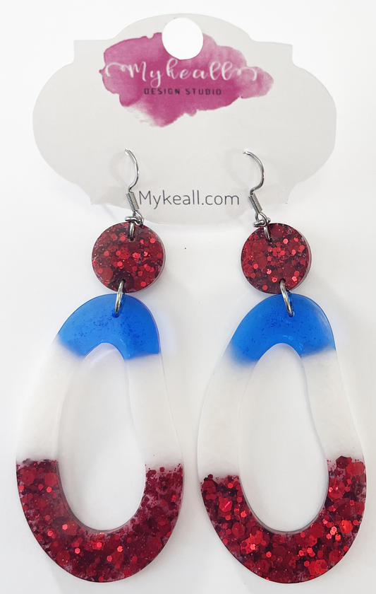 Red White Blue Earrings - 9