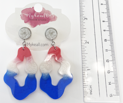 Red White Blue Earrings - 10