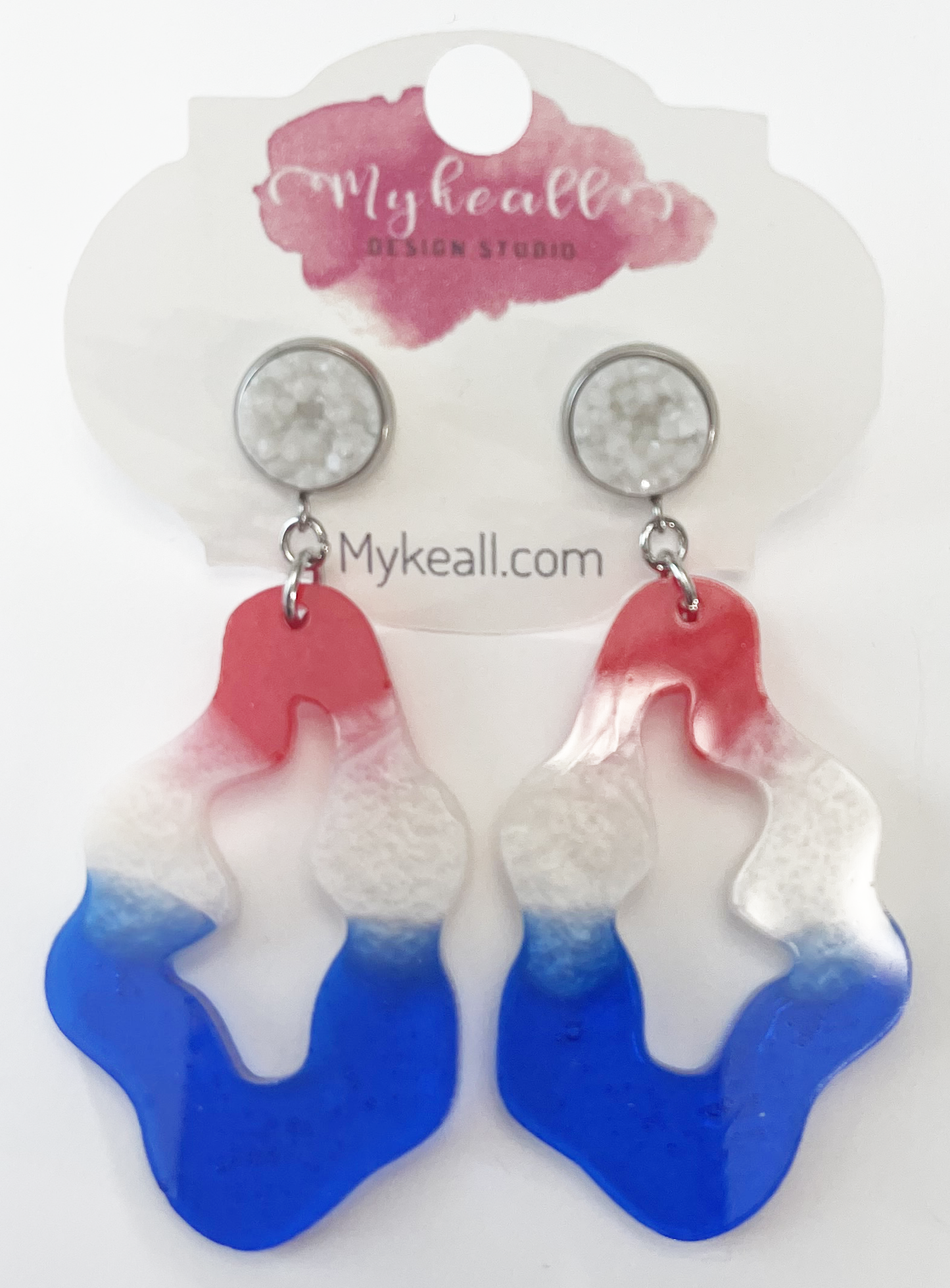 Red White Blue Earrings - 10