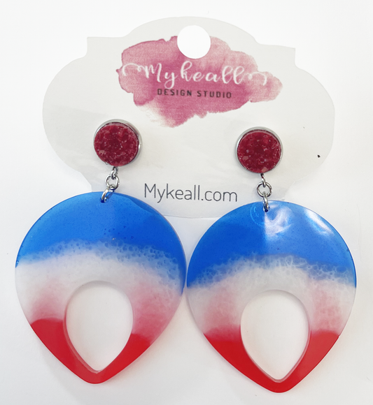 Red White Blue Earrings - 11