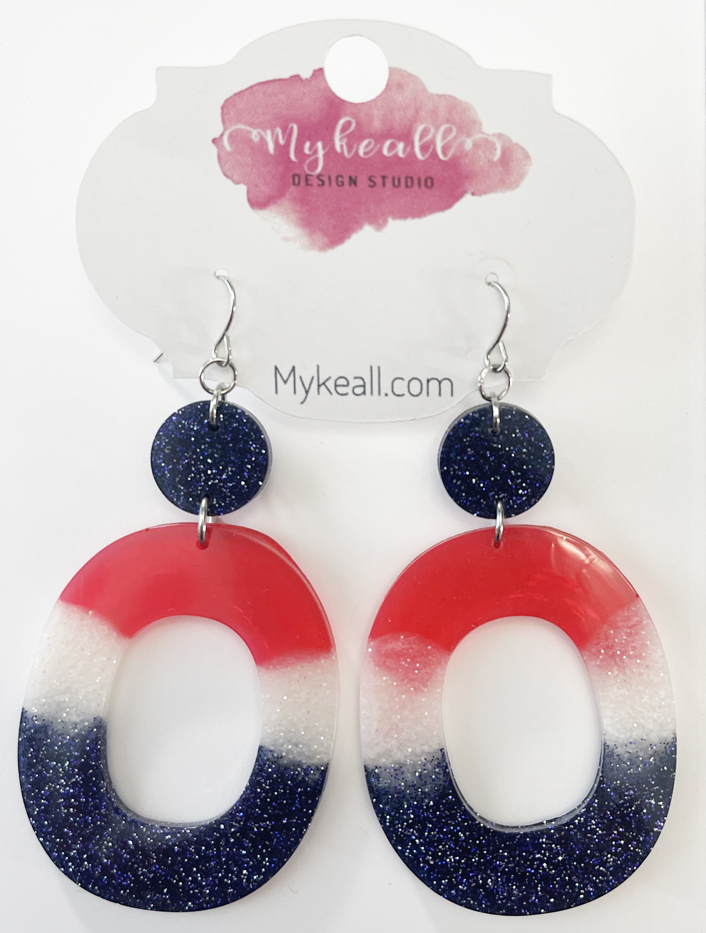 Red White Blue Earrings - 21