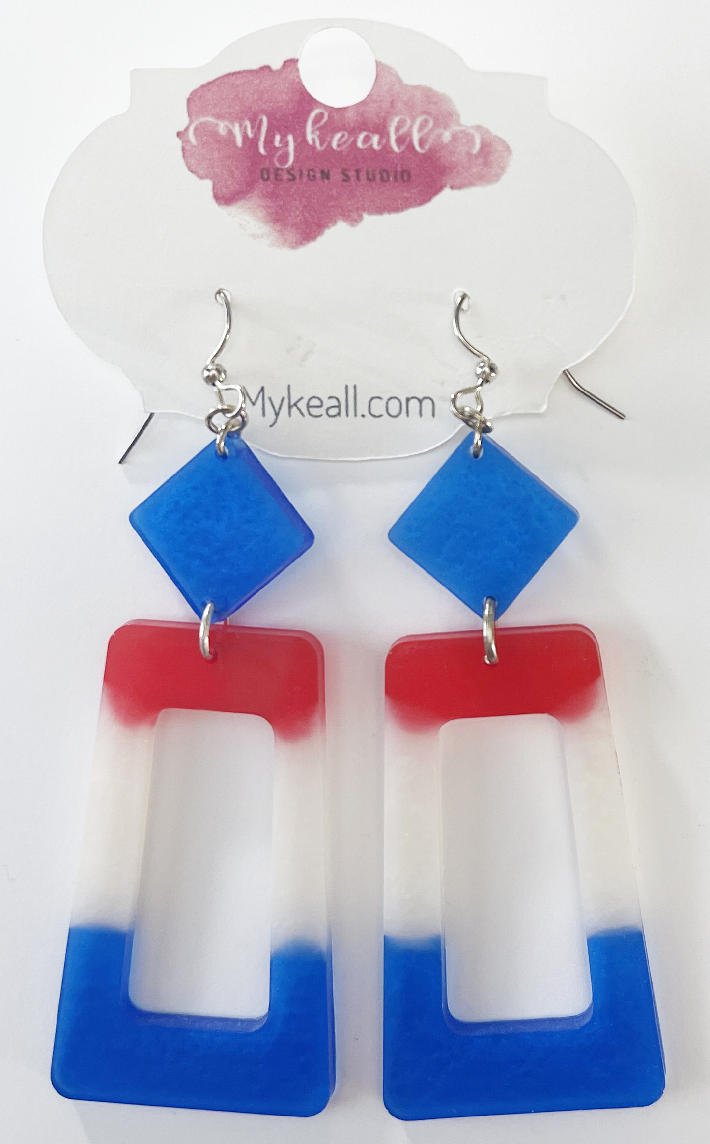 Red White Blue Earrings - 19