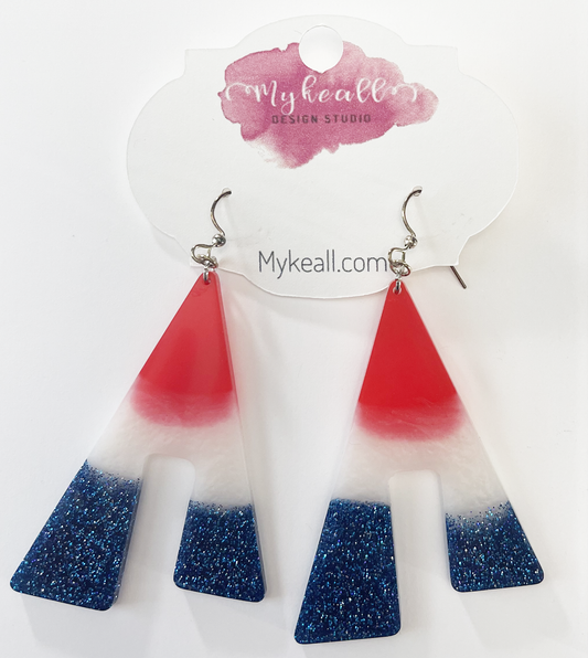 Red White Blue Earrings - 15