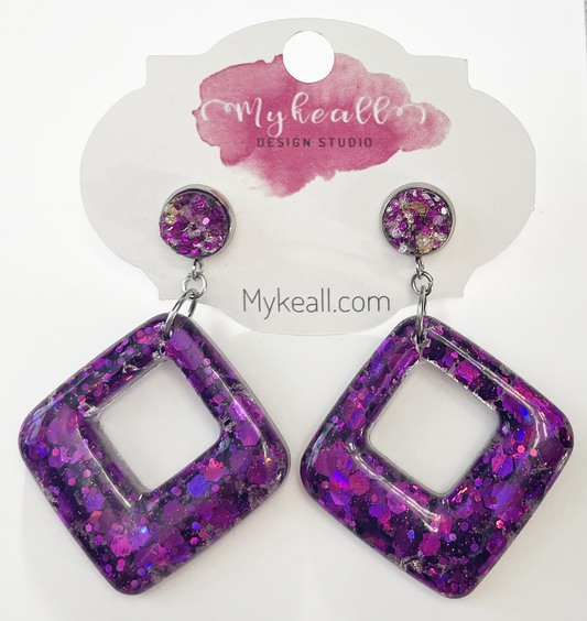 Purple Earrings - 27