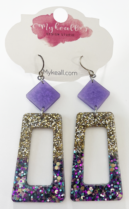 Purple/Mix Earrings - 1